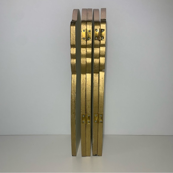 Wooden Painted Christmas Foldable Angels Screen 1995 ABC Distributing, Inc. Vtg - Picture 6 of 10